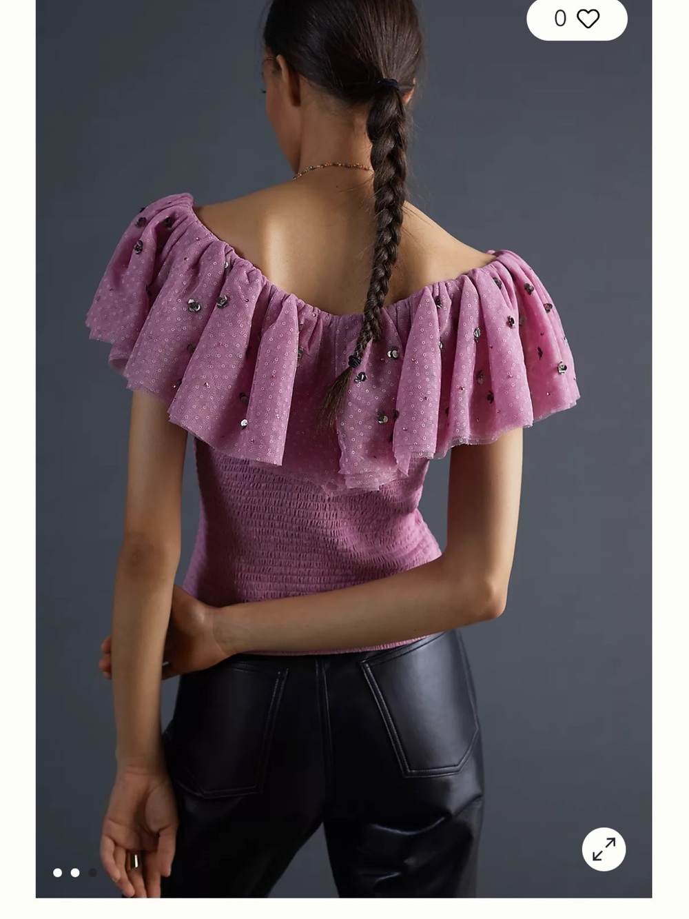 Maeve Ruffled Tulle Blouse